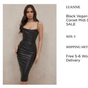 House of CB Luanne vegan leather dress small